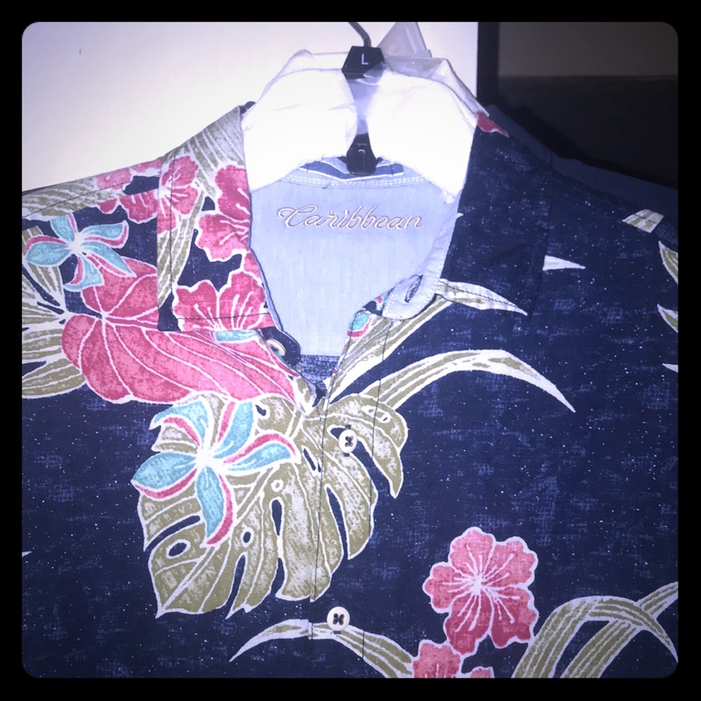 Caribbean L button up